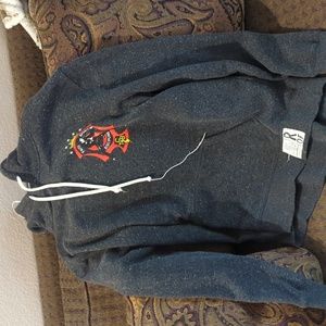 Roots of Fight Large Black/Dark Grey Elvis Hoodie